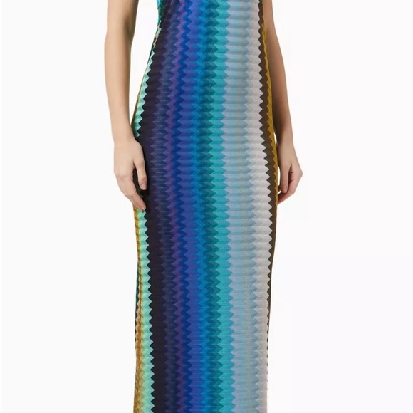 Multicolor Chevron Pattern Dress - Picture 6 of 6